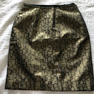 Black/Gold Ann Taylor Loft Skirt